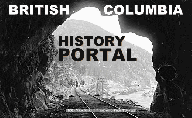 BC History Portal logo (View on C.P.R. showing four tunnels by C.S. Bailey)